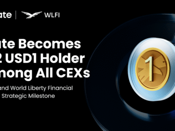 Gate and World Liberty Financial Reach Strategic Milestone: Gate Becomes Second-Largest Holder of USD1 Among Centralized Exchanges
